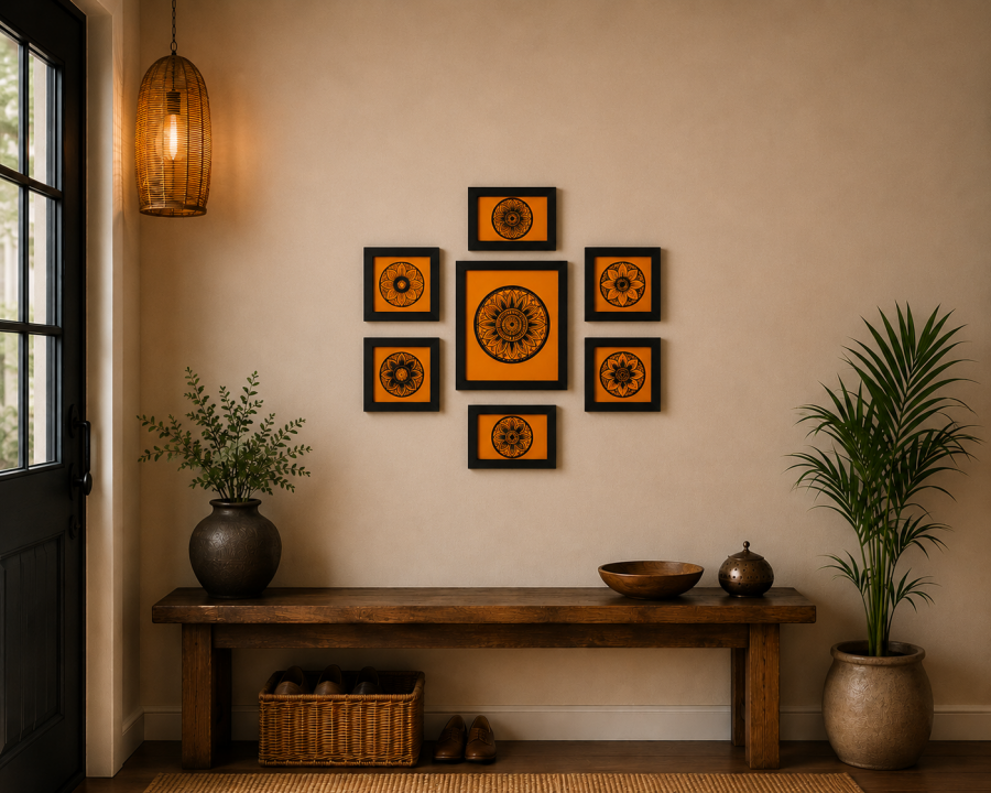 Hand Painted Art Decor Sets (Multiple Designs) 7 pcs